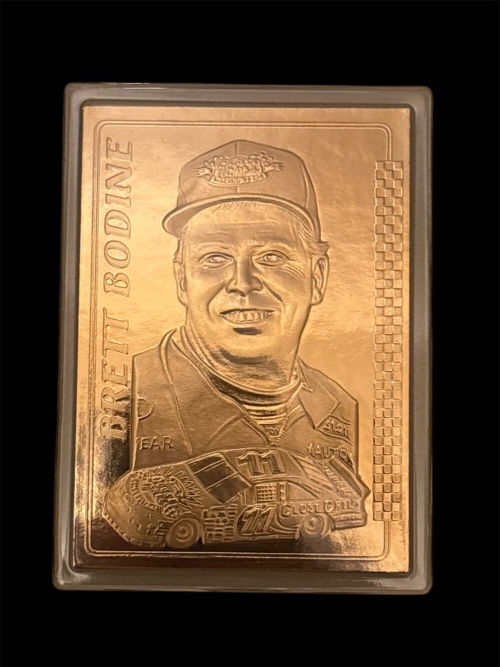 Brett Bodine #11 Auto Racing Collectible Gold Card
